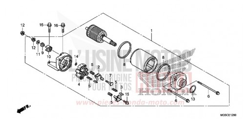 MOTORINO DI AVVIAMENTO NC700DD di 2013